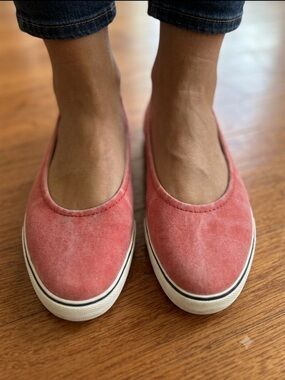 L.L. Bean Sunwashed Canvas Slip-On Skimmer Flats